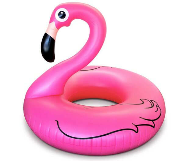 Flamingó formájú úszógumi pink színben