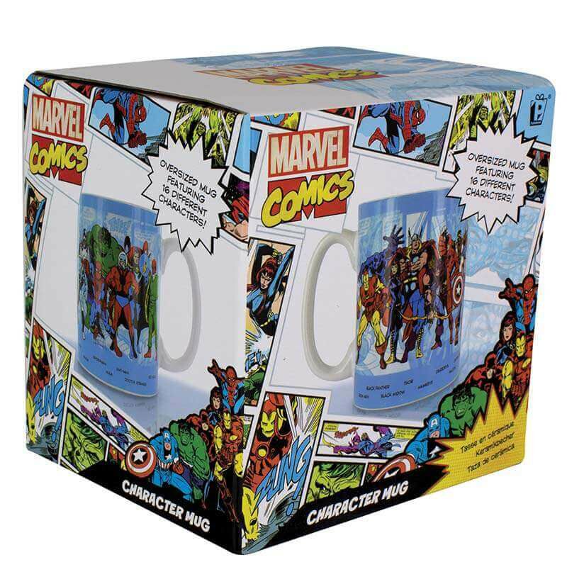 Marvel karakterek óriás bögre dobozban egyedi ajándék férfiaknak